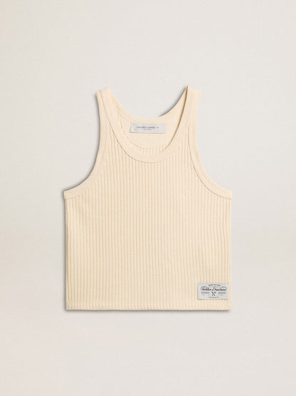 Golden Goose Parchment-colored sleeveless top