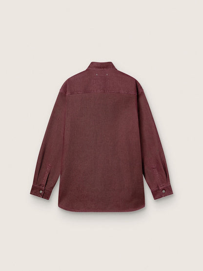 Golden Goose Women's shirt in burgundy denim