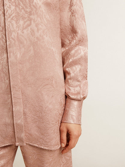 Golden Goose Women's pink viscose shirt with floral pattern