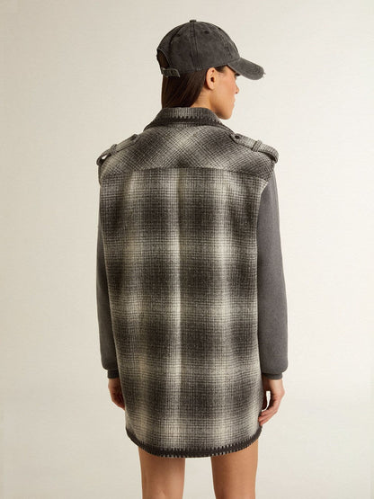 Golden Goose Women's dark gray wool-blend shirt dress