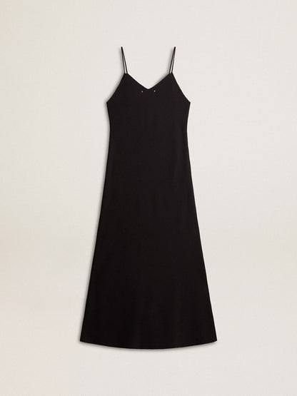 Golden Goose Women’s black slip dress with embroidery