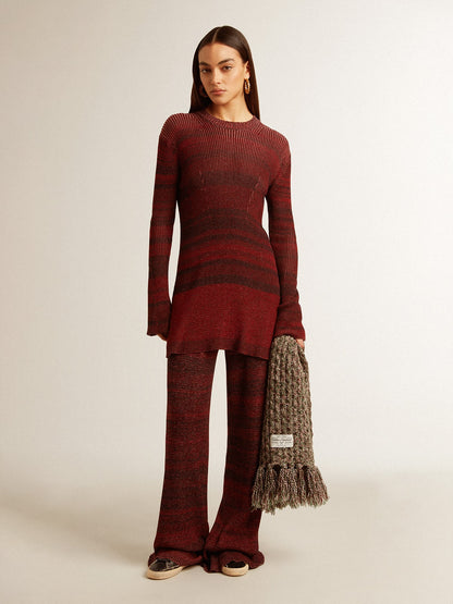 Golden Goose Irregular-striped cotton dress