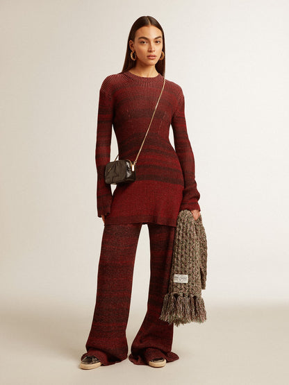 Golden Goose Irregular-striped cotton dress