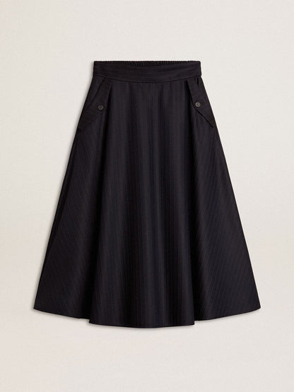 Golden Goose Women’s midnight blue wool skirt