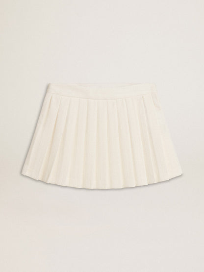 Golden Goose White pleated Star miniskirt