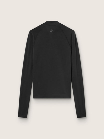 Golden Goose Women's black long-sleeve sports top with zip