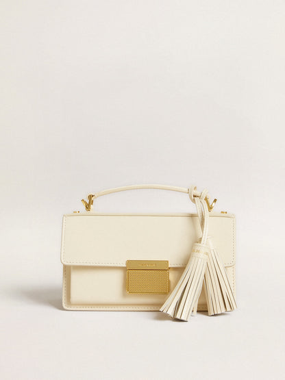 Golden Goose Small Venezia Bag in butter-colored boarded leather with gold details