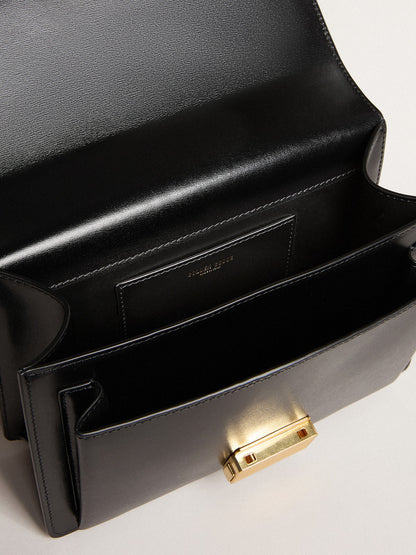 Golden Goose Venezia Bag in black boarded leather with scarf and double charm
