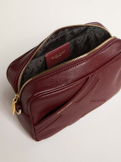 Golden Goose Star Bag in wine-red leather with tone-on-tone star