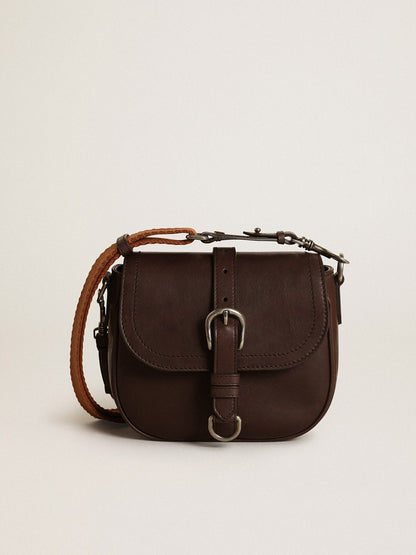 Golden Goose Women's Francis Bag small in dark brown leather