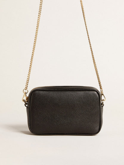 Golden Goose Mini Star Bag in black leather with tone-on-tone star
