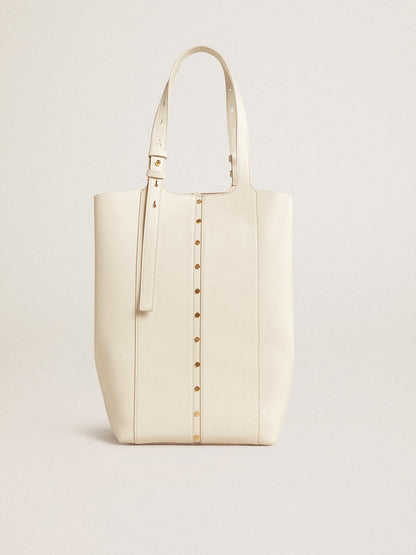 Golden Goose 24/7 Bag North South in butter-colored leather with adjustable handles
