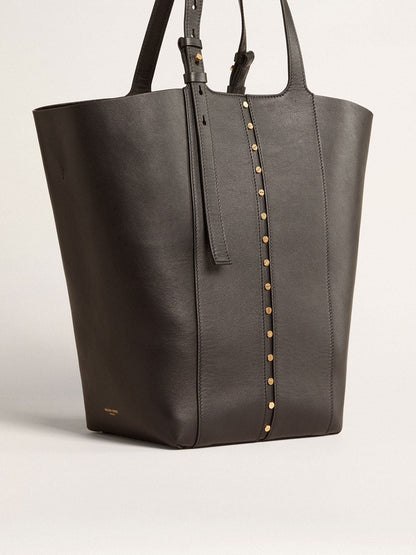 Golden Goose 24/7 Bag North South in black leather with adjustable handles