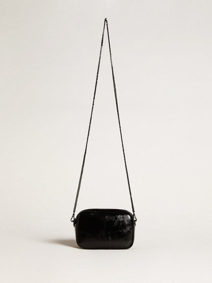 Golden Goose Mini Star Bag in black leather with Swarovski crystal star