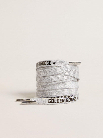 Golden Goose Gray cotton laces with contrasting black logo