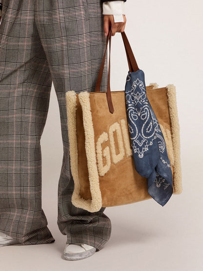 Golden Goose Denim-blue Golden Collection scarf with paisley pattern