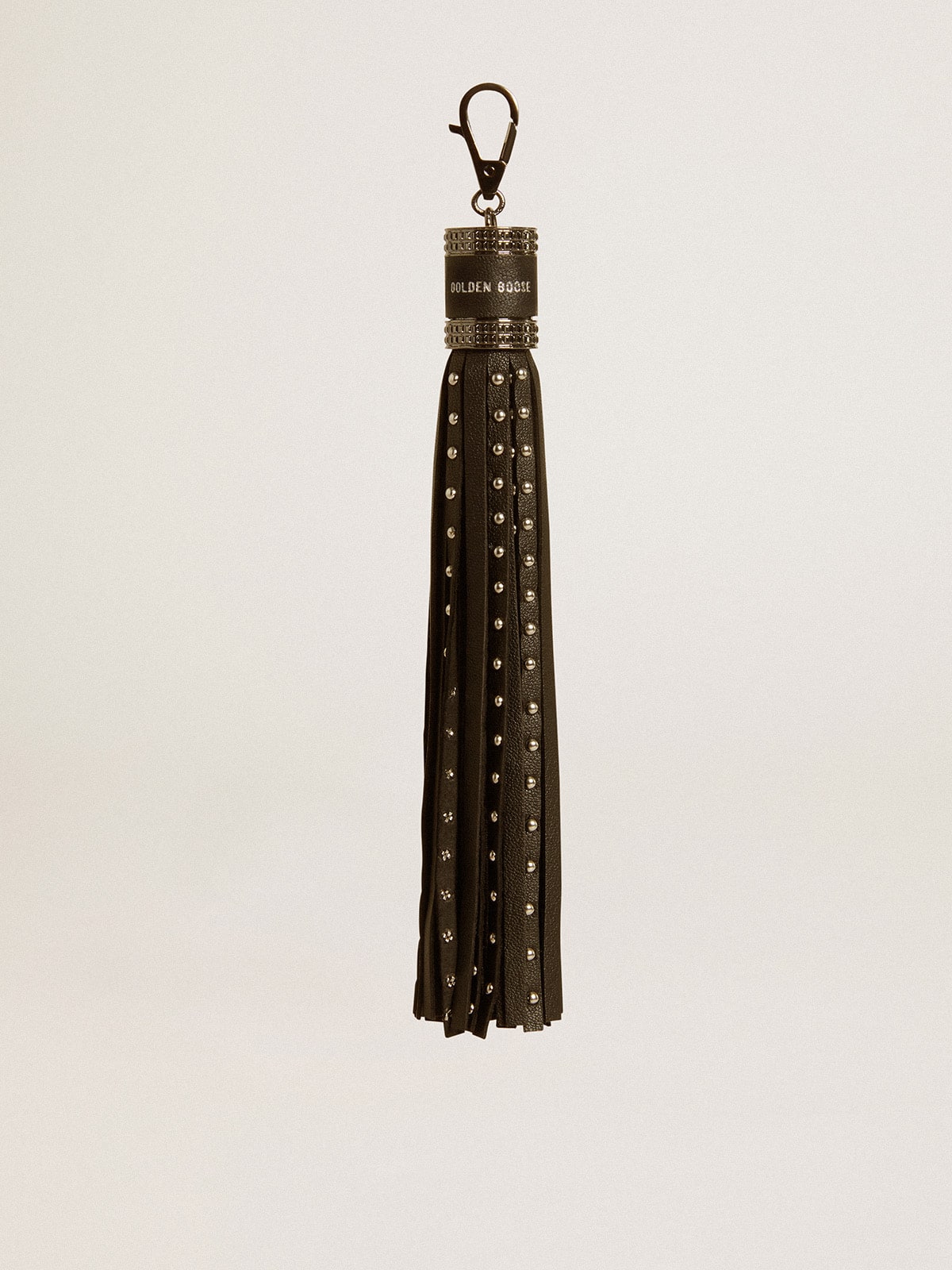 Golden Goose Charm in black nappa leather with studs and metal details