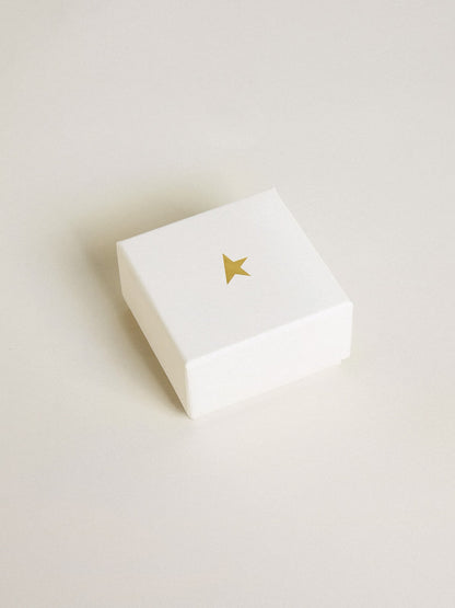 Golden Goose Letter J charm in gold-colored brass with crystals