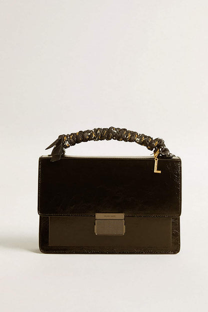 Golden Goose Letter L charm in gold-colored brass with crystals
