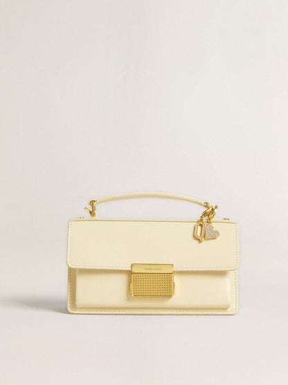 Golden Goose Letter Q charm in gold-colored brass with crystals