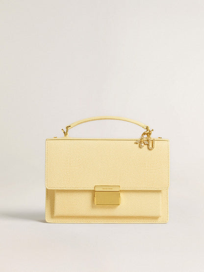 Golden Goose Letter U charm in gold-colored brass with crystals