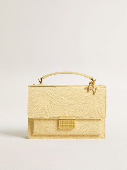 Golden Goose Bee-shaped charm in gold-colored brass with crystals