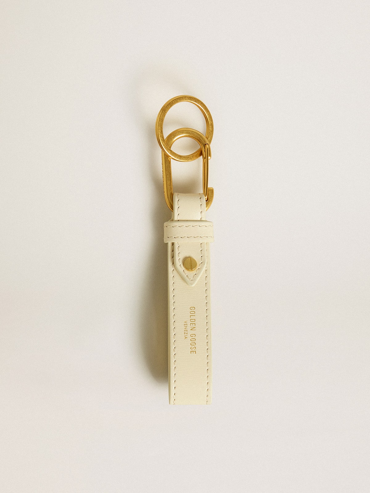 Golden Goose Worn white keyring