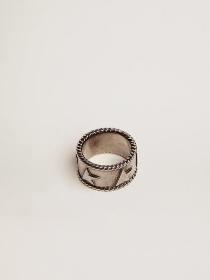 Golden Goose Band ring in antique silver color