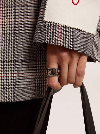 Golden Goose Band ring in antique silver color