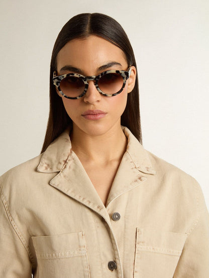 Golden Goose Cameron-style sunglasses with a tortoiseshell pattern