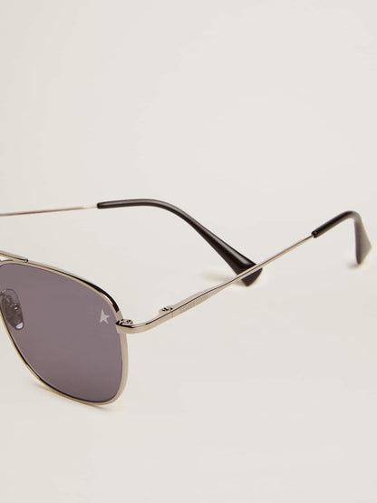 Golden Goose Roger aviator sunglasses with black frame and black lenses
