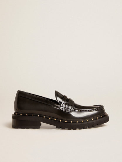 Golden Goose Women’s chunky loafers in studded black leather
