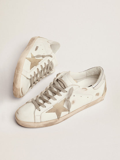 Golden Goose Men's Super-Star with silver heel tab and lettering
