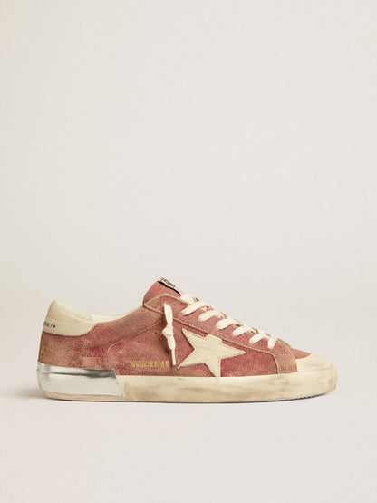 Golden Goose Men's Super-Star in red leather with cream nubuck star and heel tab