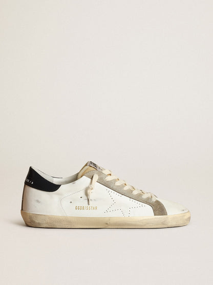 Golden Goose Men's Super-Star with perforated star and blue heel tab