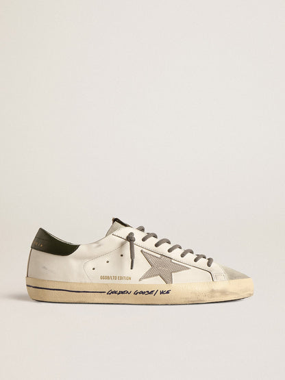 Golden Goose Super-Star  with croc-print star and green heel tab