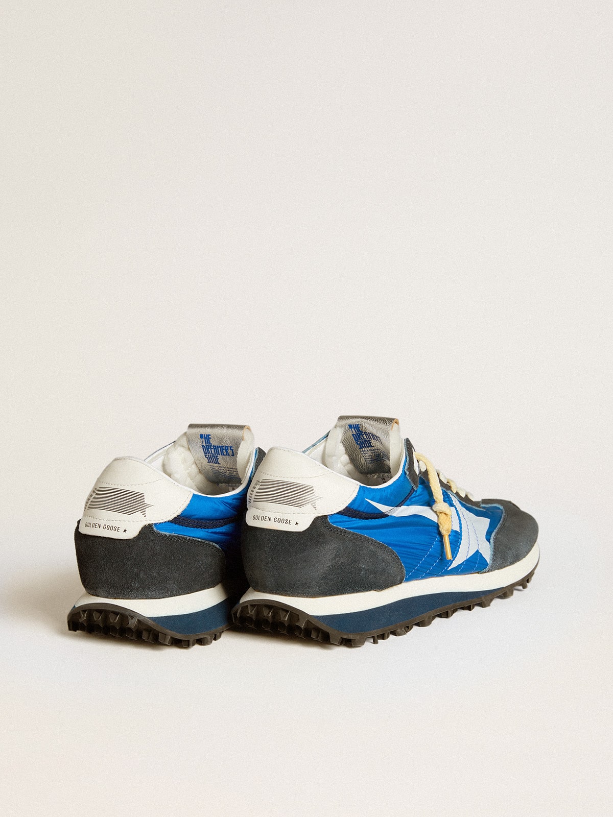 Golden Goose Men’s Marathon with blue nylon upper and white star