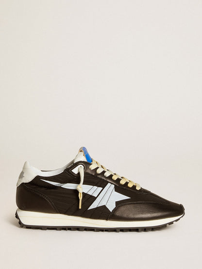 Golden Goose Men’s Marathon with black nylon upper and white star