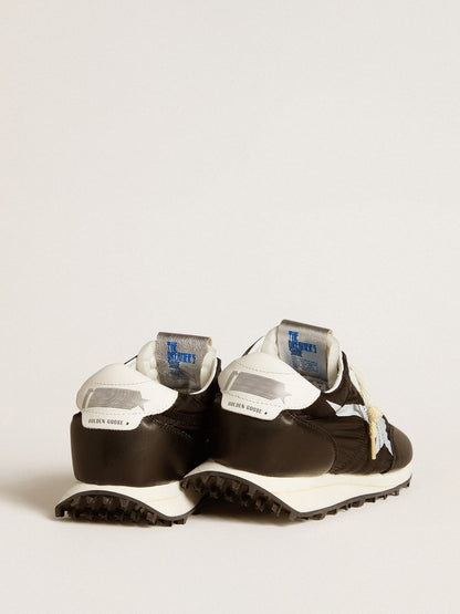 Golden Goose Men’s Marathon with black nylon upper and white star
