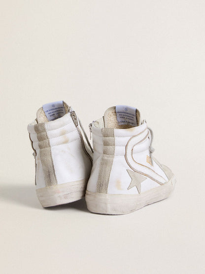 Golden Goose Men's Slide in leather with suede details