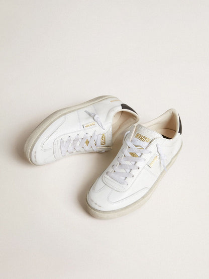 Golden Goose Men's Soul Star in white leather with black leather heel tab
