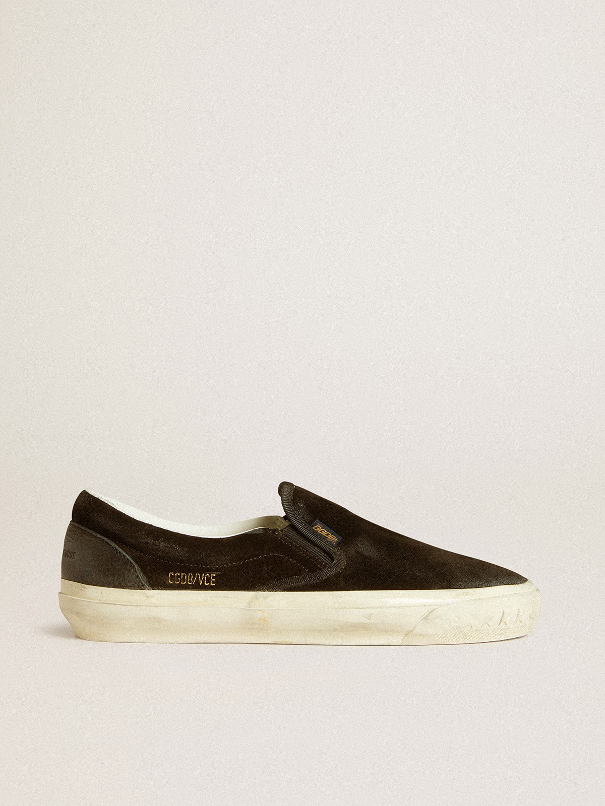 Golden Goose Men's VCE Penstar in black suede with black leather heel tab