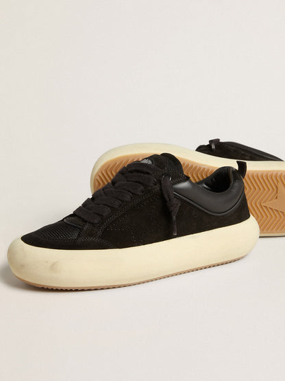 Golden Goose Men's Space-Star Cube in black suede with perforated star