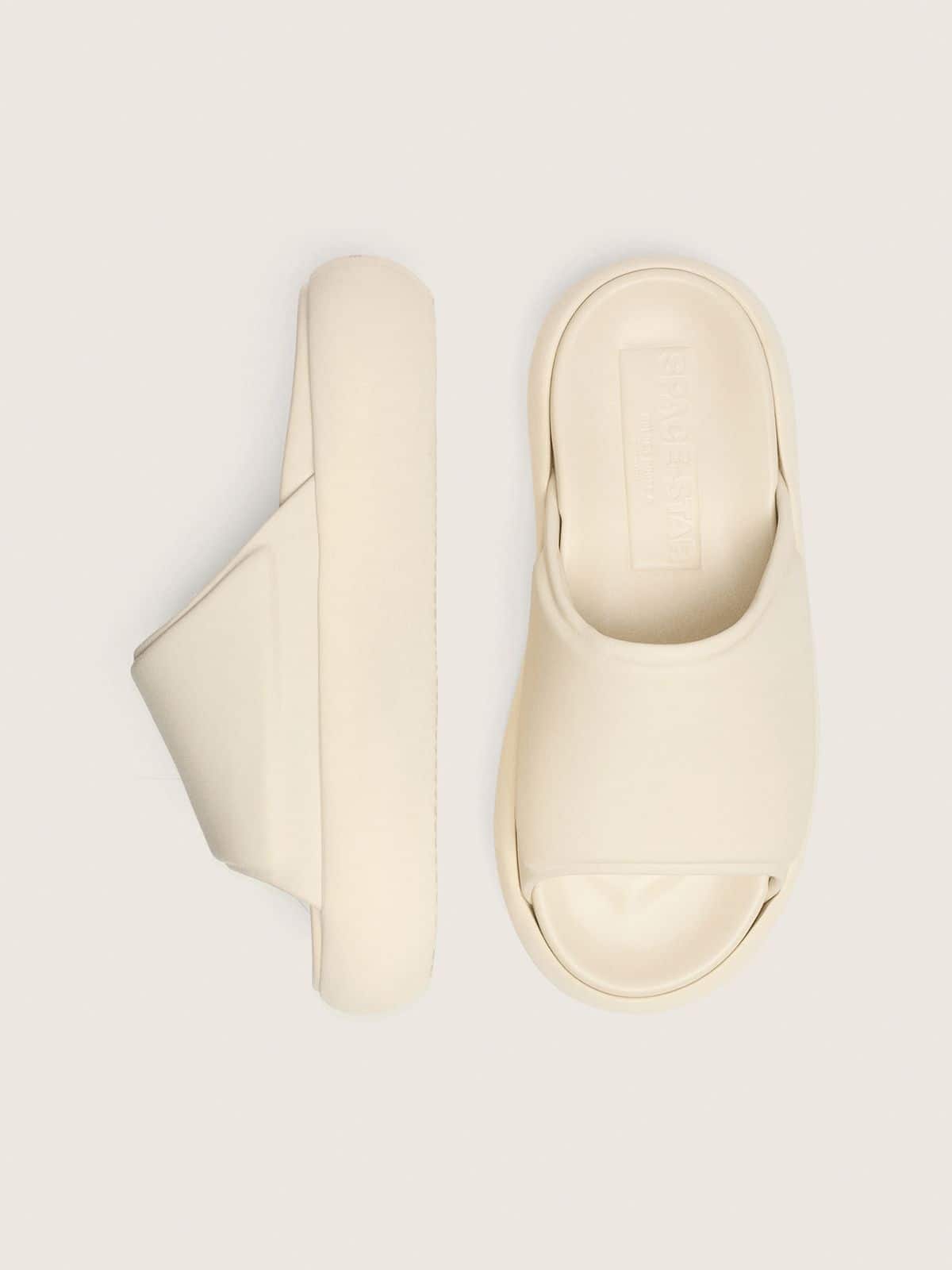 Golden Goose Men's Space-Star Slide slip-ons in white leather