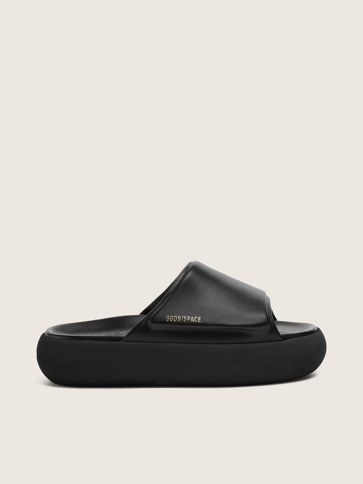 Golden Goose Men's Space-Star slip-ons in black leather