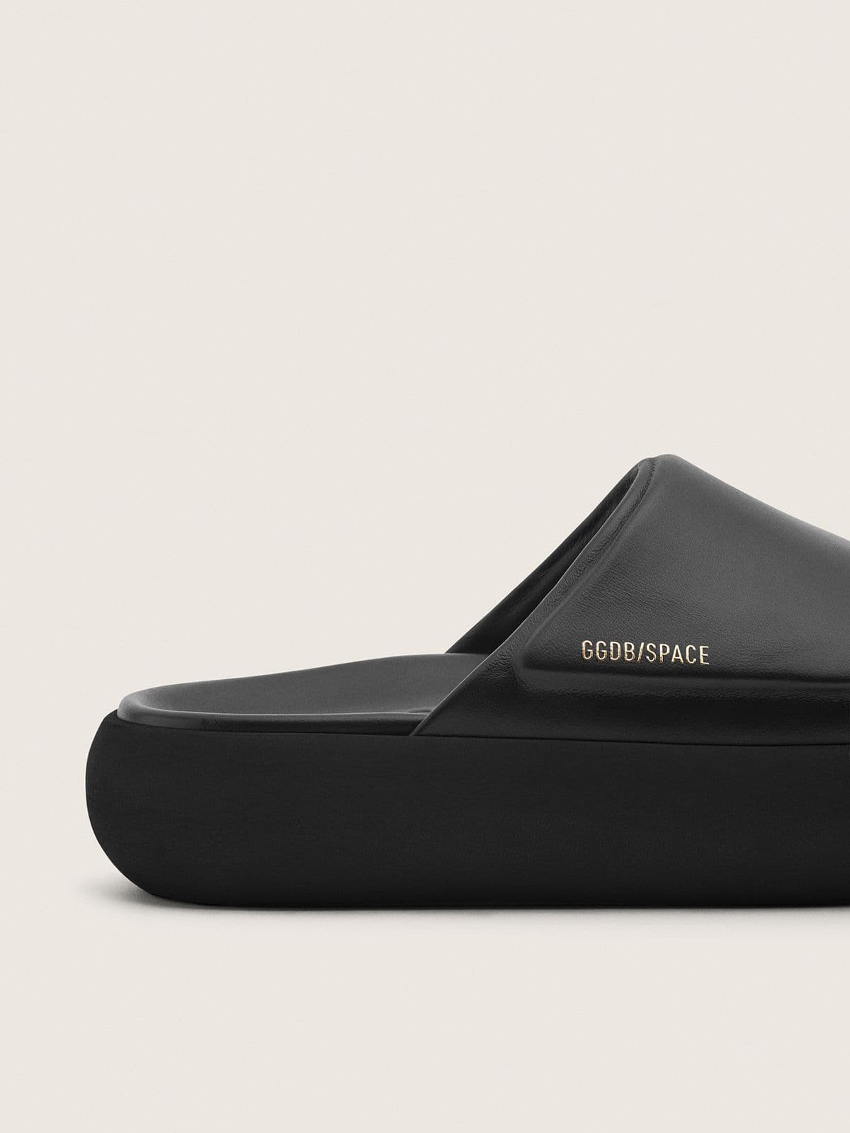 Golden Goose Men's Space-Star slip-ons in black leather