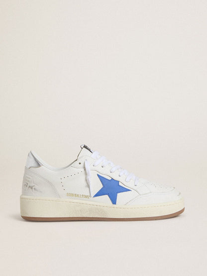 Golden Goose Ball Star with light blue leather star and silver foiled leather heel tab