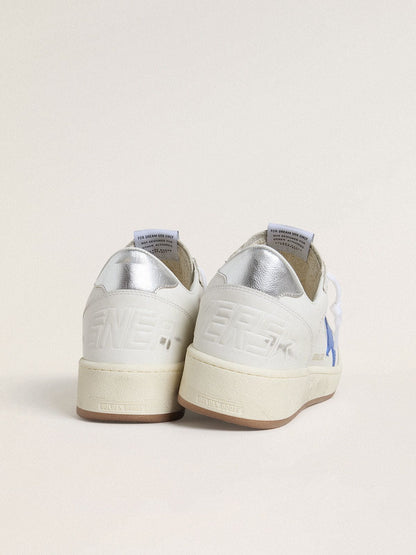 Golden Goose Ball Star with light blue leather star and silver foiled leather heel tab