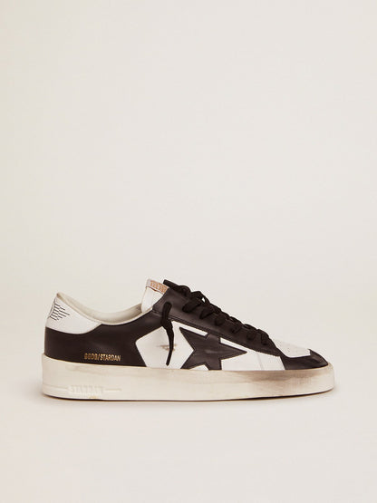Golden Goose Men's Stardan in white and black leather