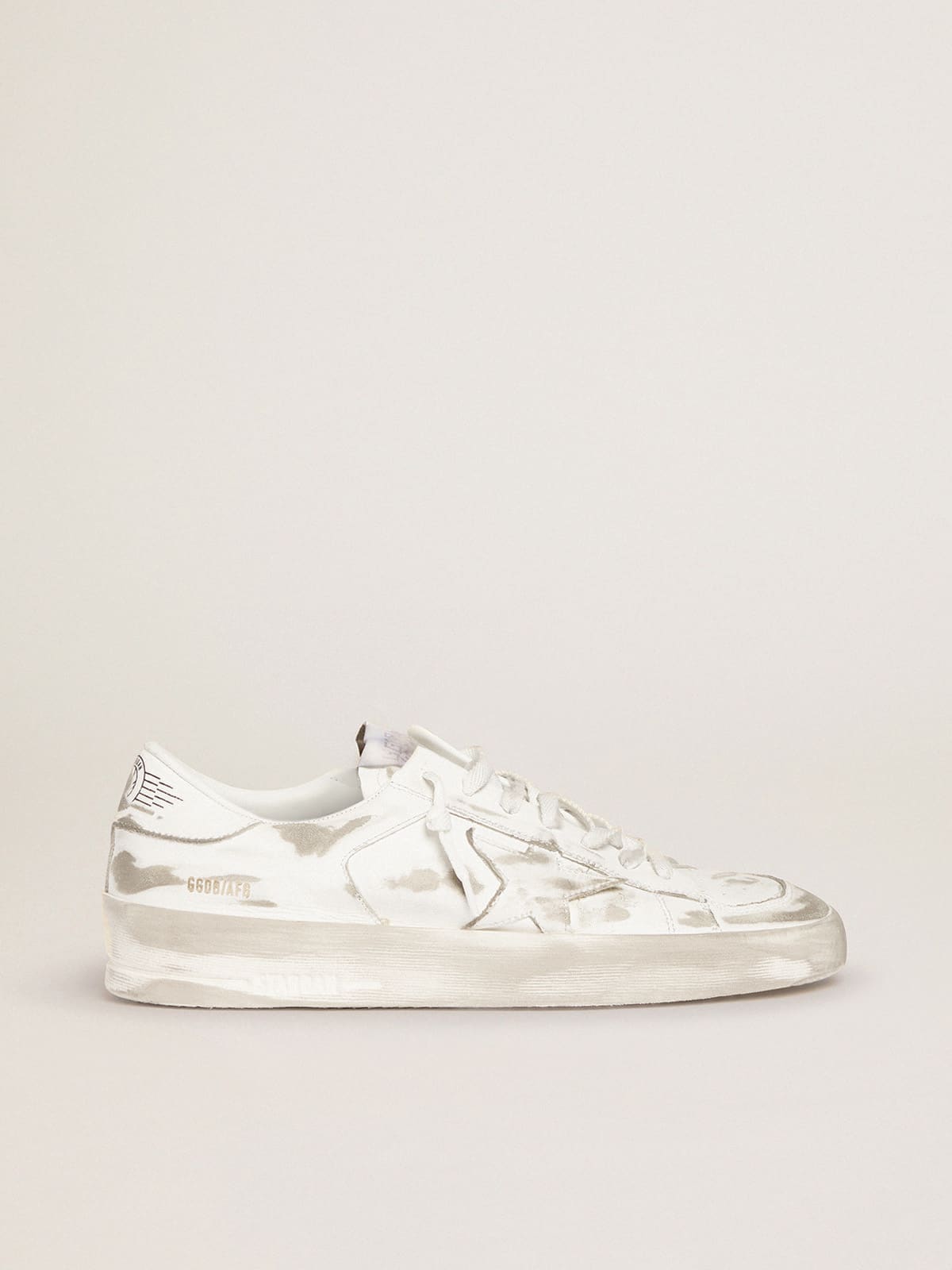 Golden Goose Stardan in white leather with white leather star and heel tab